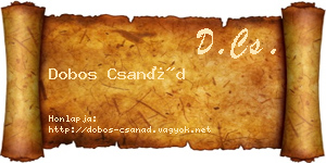 Dobos Csanád névjegykártya
