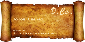 Dobos Csanád névjegykártya