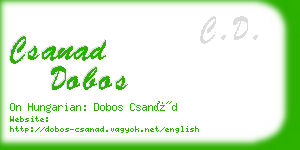 csanad dobos business card